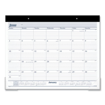 AT-A-GLANCE® Desk Pad, 21.75 X 17, White Sheets, Black Binding, Clear Corners, 12-month (jan To Dec): 2022 freeshipping - TVN Wholesale